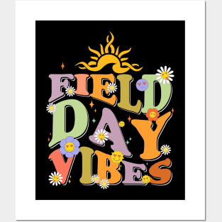 Field Day Vibes Summer Teacher Kids Retro Last Day Of School Posters and Art